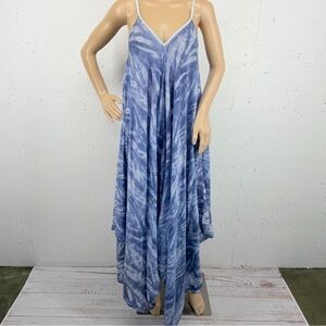 Roberta Roller Rabbit Women’s One Size Blue Tie Dye Maxi Scarf Sun Dress